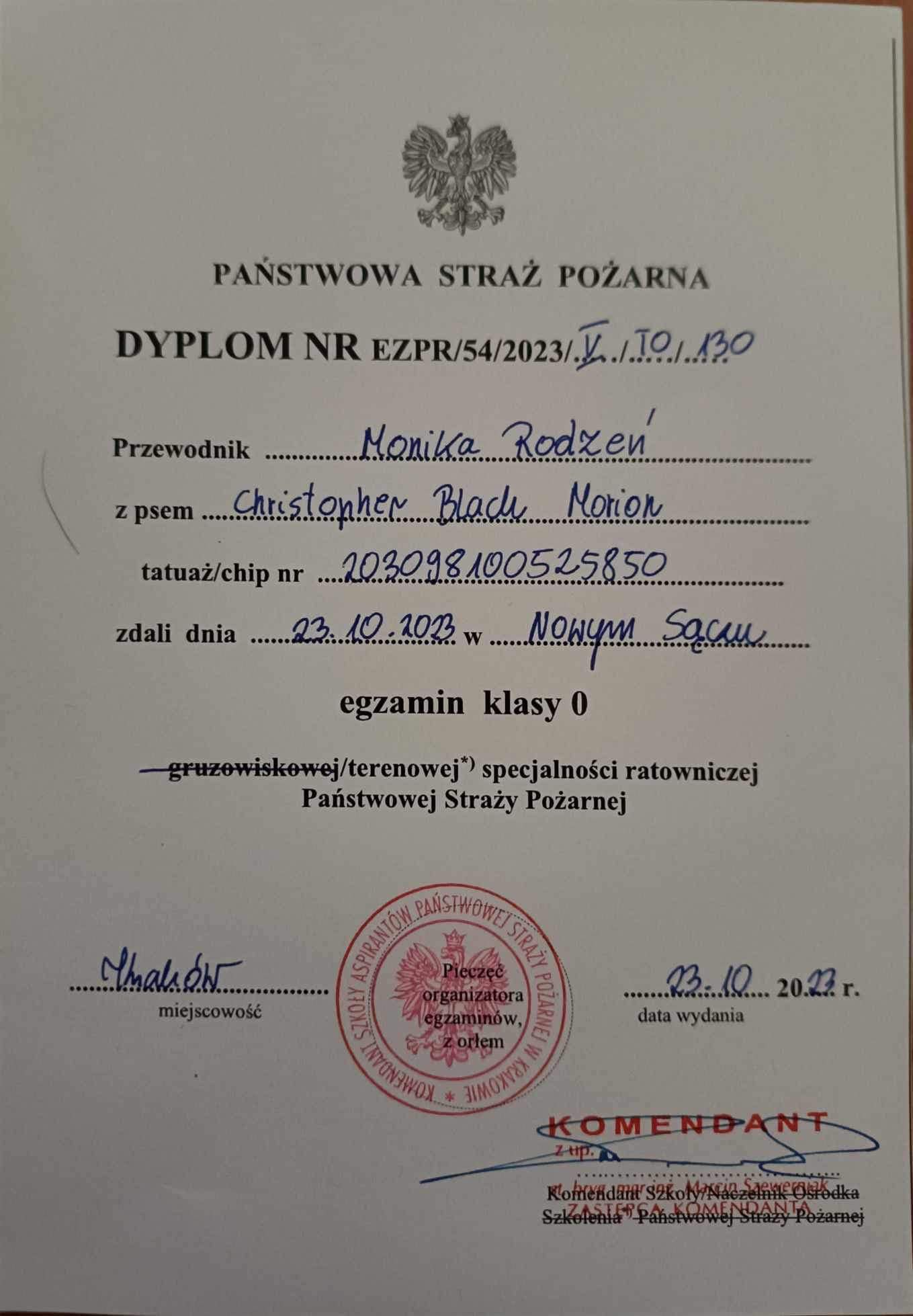 Christopher - hasičská zkouška